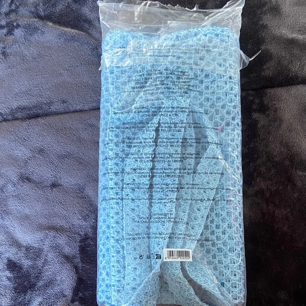 Dolce & Gabbana Sky Blue Crochet Tote - Picture 8 of 9